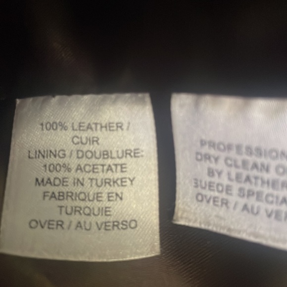 Dana Bachman leather leopard print zip up jacket Sz 4 - Picture 8 of 8